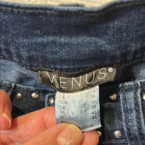 VENUS Dark Blue Studded Skinny Jeans - Picture 6 of 11